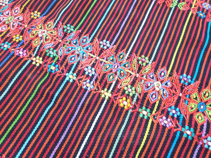 Vintage Handwoven Cotton Aguacatan Guatemalan textile fabric per yard