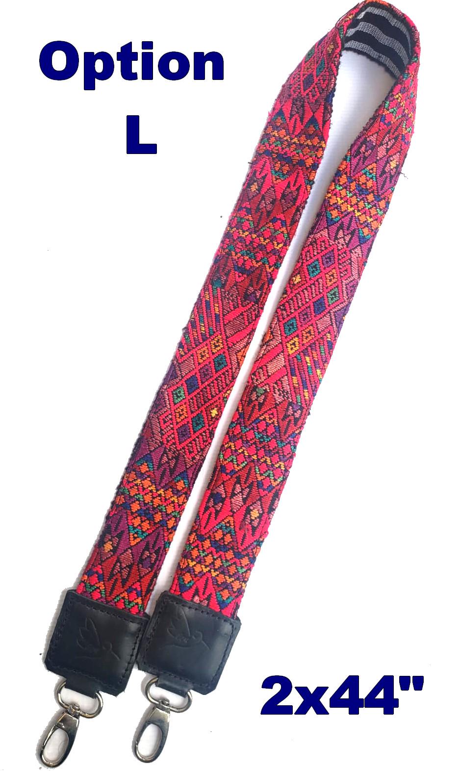 Guatemalan Handmade Leather Embroidered CAMERA / BAG STRAP