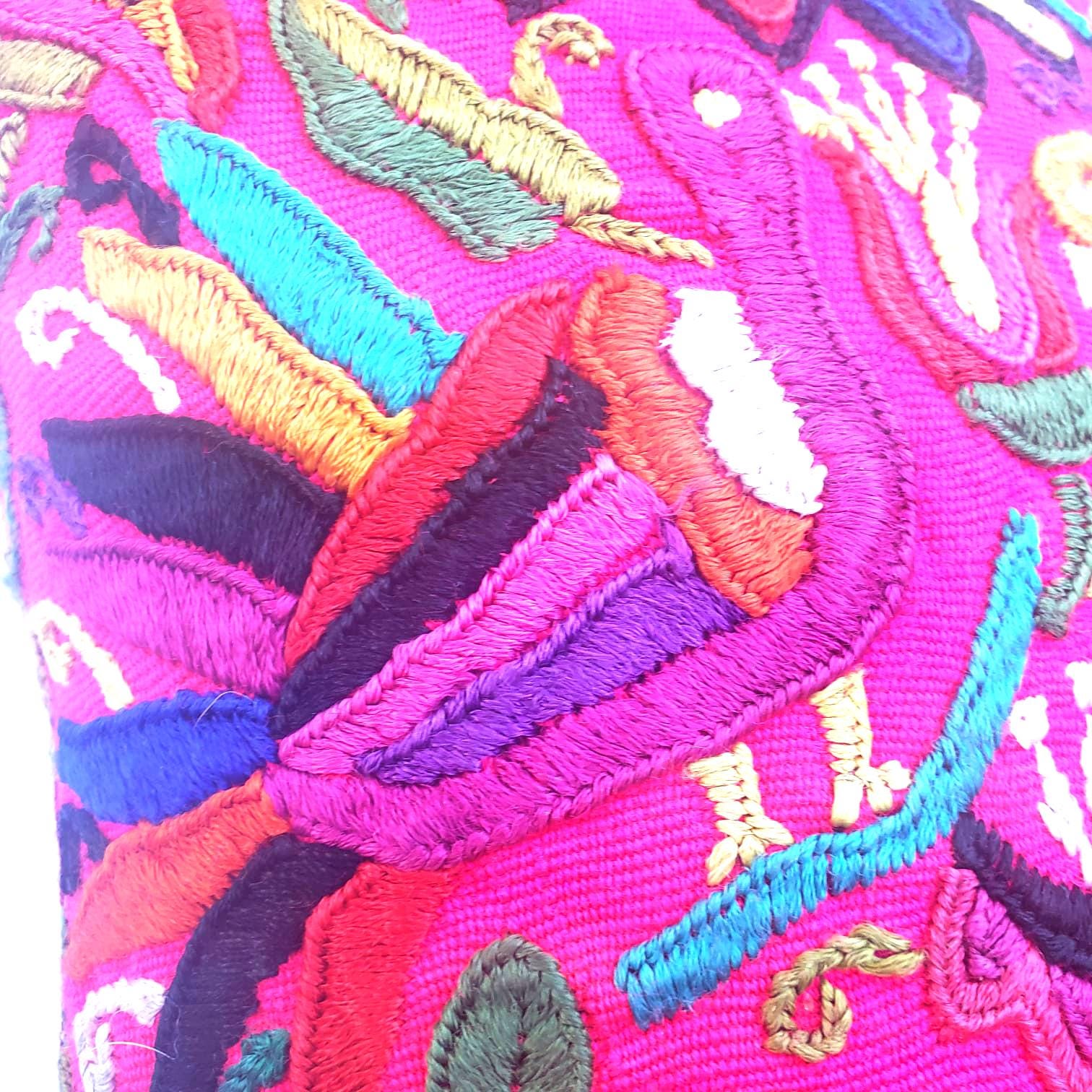 Guatemalan hand-embroidery - SANTIAGO ATITLAN - pillow cushion COVER 14x14