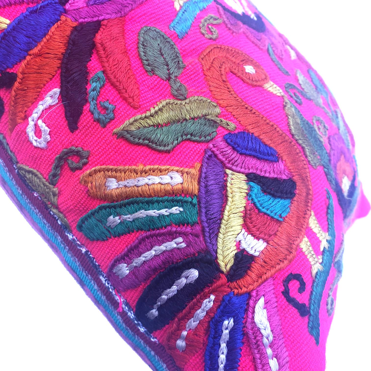 Guatemalan hand-embroidery - SANTIAGO ATITLAN - pillow cushion COVER 14x14