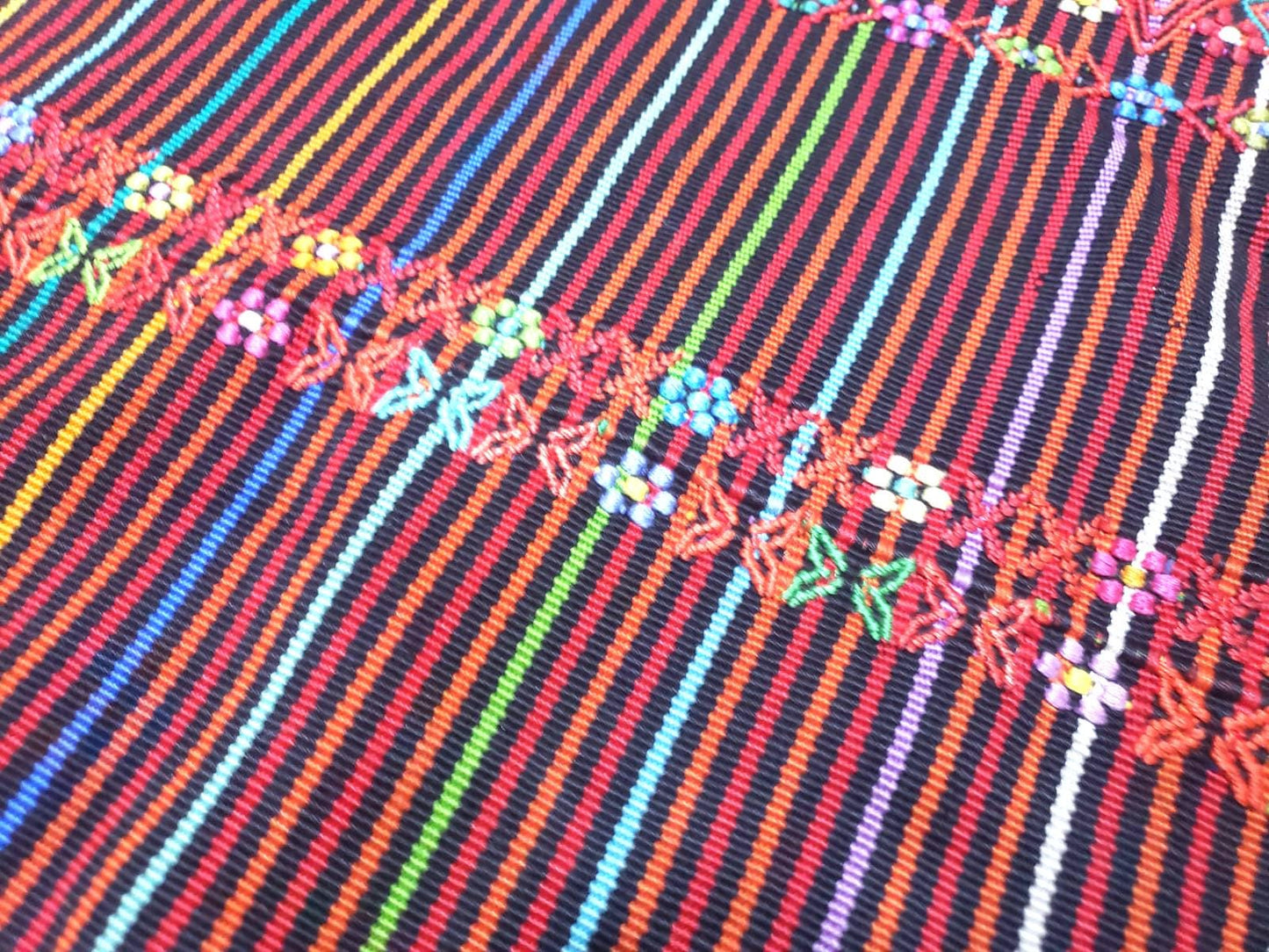 Vintage Handwoven Cotton Aguacatan Guatemalan textile fabric per yard
