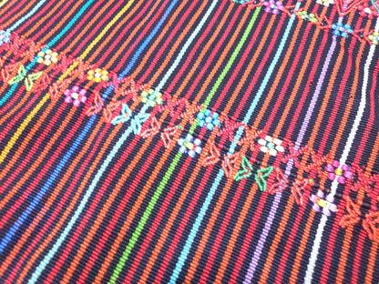 Vintage Handwoven Cotton Aguacatan Guatemalan textile fabric per yard
