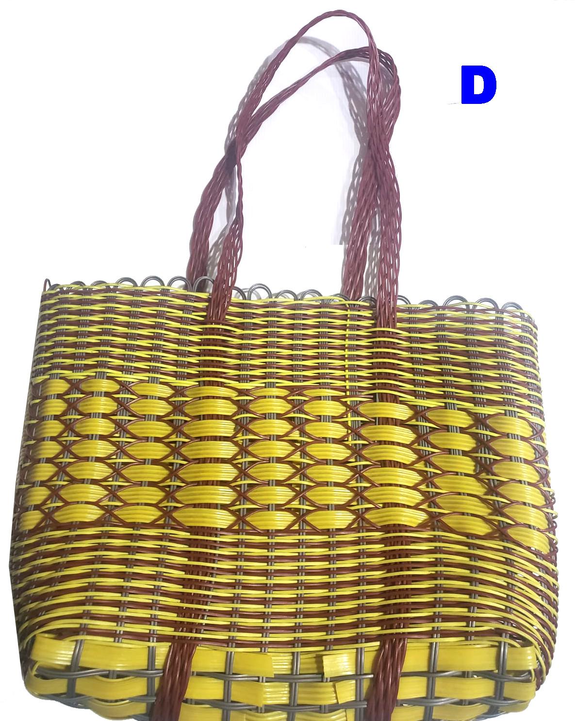 SMALL Woven Guatemalan Plastic market Bag - RECYCLED PLASTIC Basket