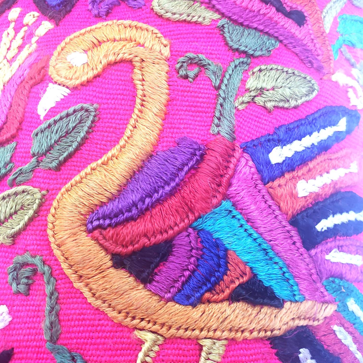 Guatemalan hand-embroidery - SANTIAGO ATITLAN - pillow cushion COVER 14x14