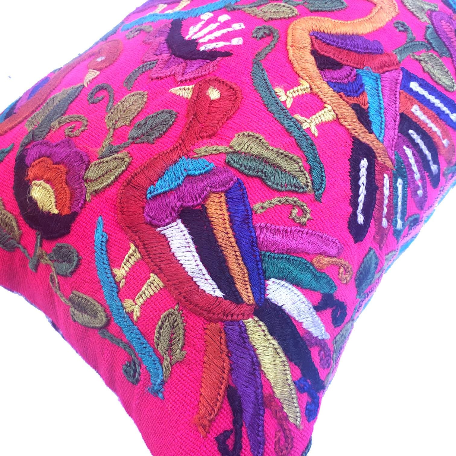 Guatemalan hand-embroidery - SANTIAGO ATITLAN - pillow cushion COVER 14x14