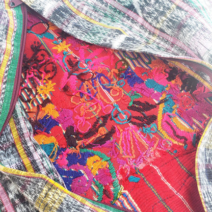 Upcycled Huipil PILLOW Case, Cushion Cover 19x19 inches, Handmade Green PEACOCKS and FLORAL Textile