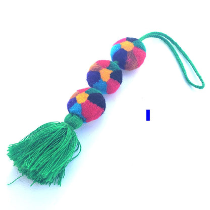 Guatemalan Handmade Wool POM TASSEL Hanging