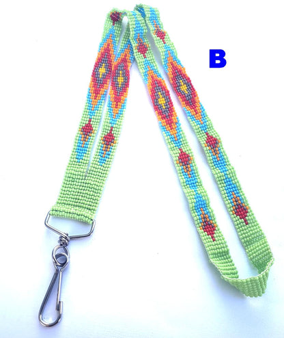 Czech glass beaded TRIBAL Fusion Lanyard
