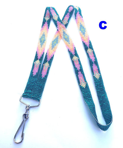 Czech glass beaded TRIBAL Fusion Lanyard