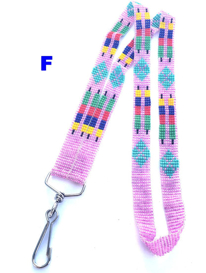 Czech glass beaded TRIBAL Fusion Lanyard