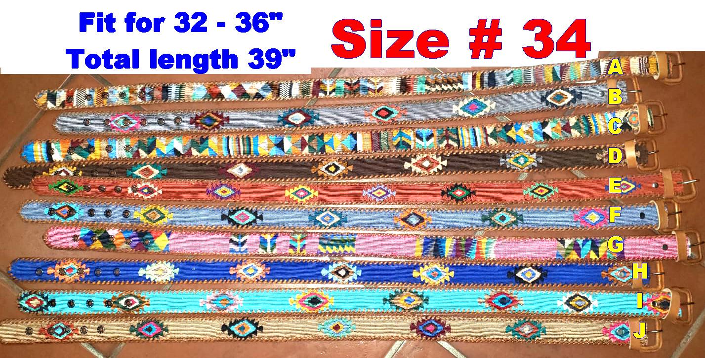 Authentic Handmade SILK Leather Braided UNISEX Belt, Colorful Woven Design with Buckle and Loop