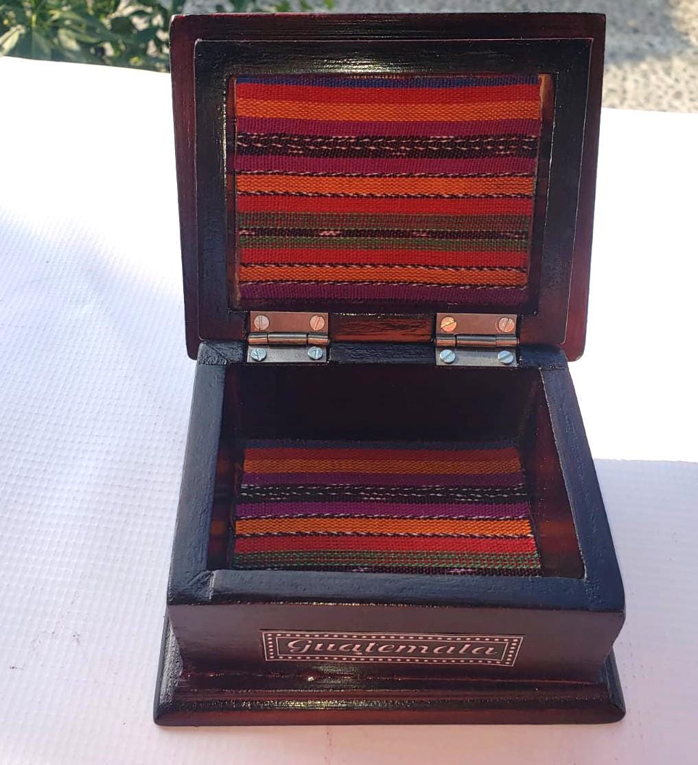 Hand-Painted Pinewood BOX For TEA, Santa Catalina Arch Paint Box