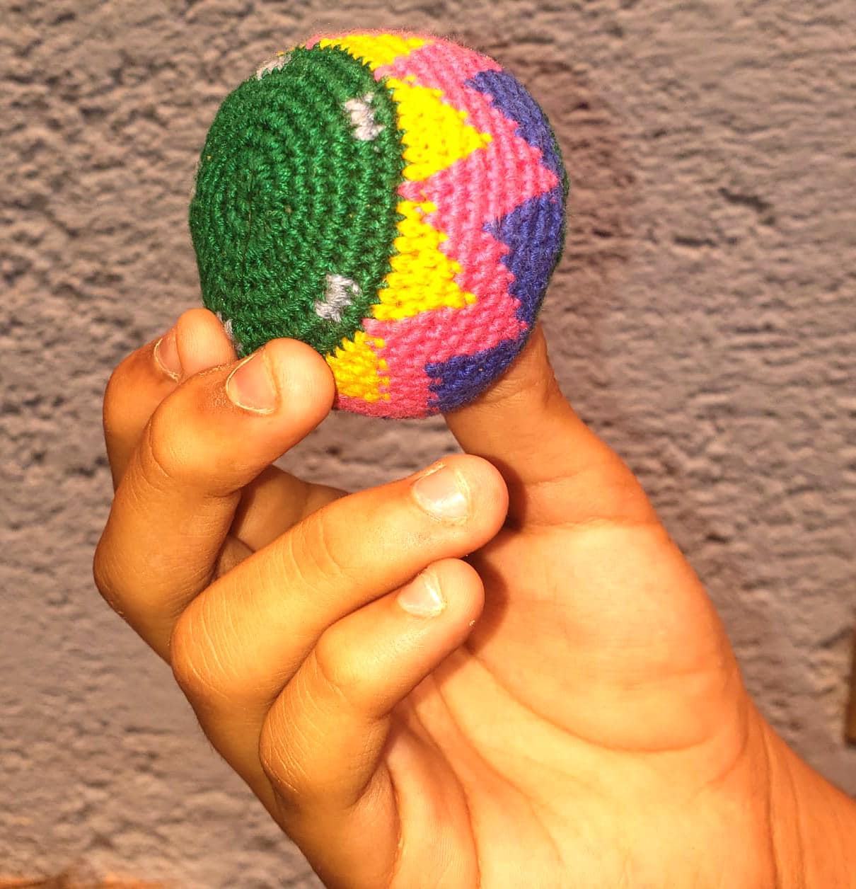 SMALL Guatemala Stress Relief Crocheted Cotton Hacky SACKS, JUGGLING Balls Available In Multiple Options