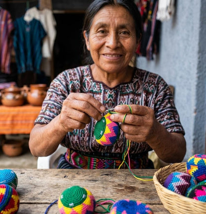 SMALL Guatemala Stress Relief Crocheted Cotton Hacky SACKS, JUGGLING Balls Available In Multiple Options