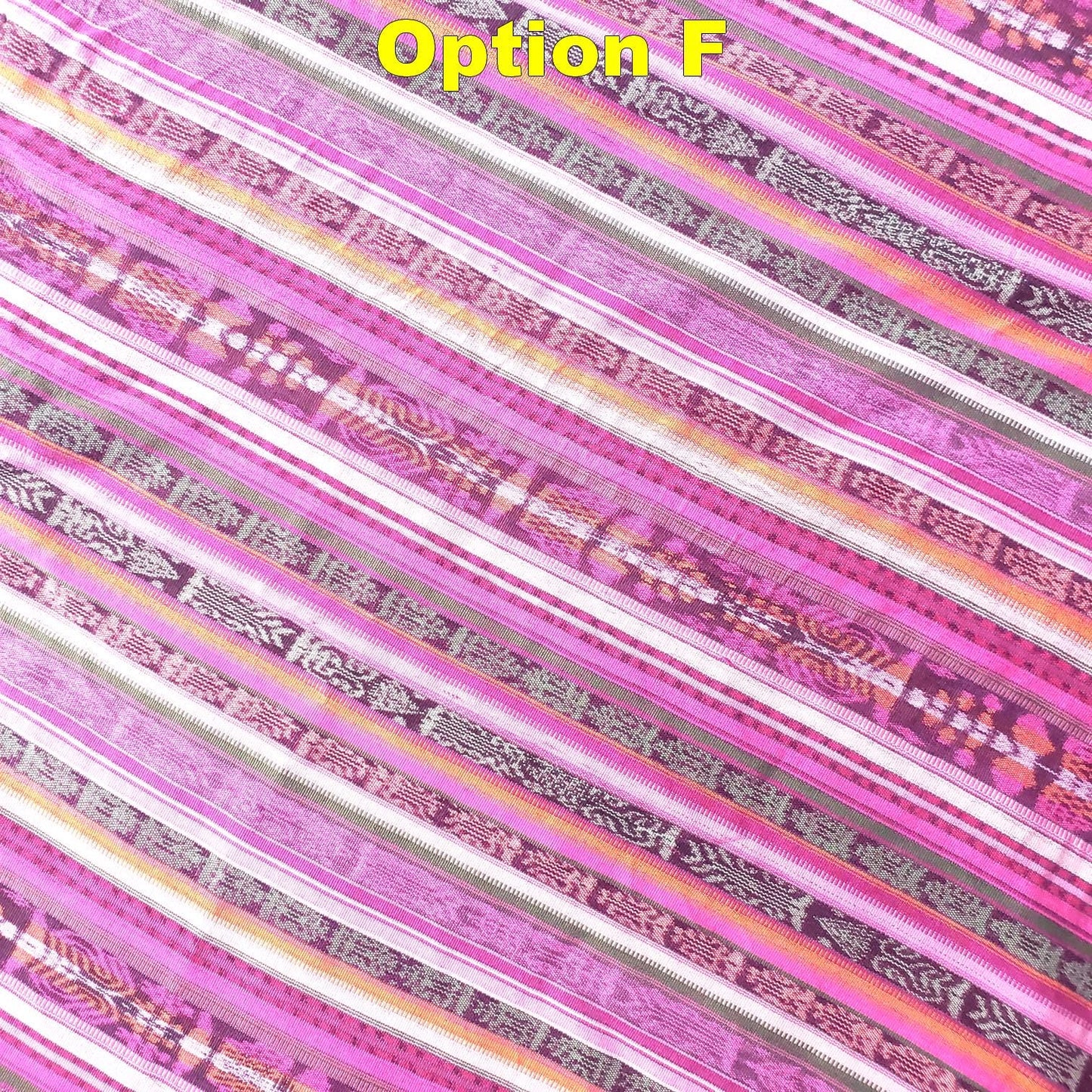 Guatemalan Unique Vintage IKAT COTTON Fabric Per YARD- Hand Woven Ethnic Textile -