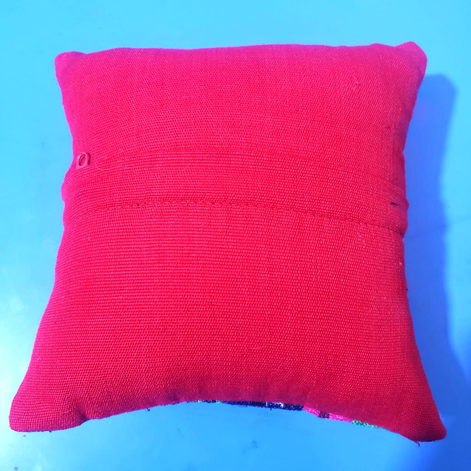 MINI Guatemala Pillow, PARROT Family Artistic Cushion 8x8, Birds Pillow Case