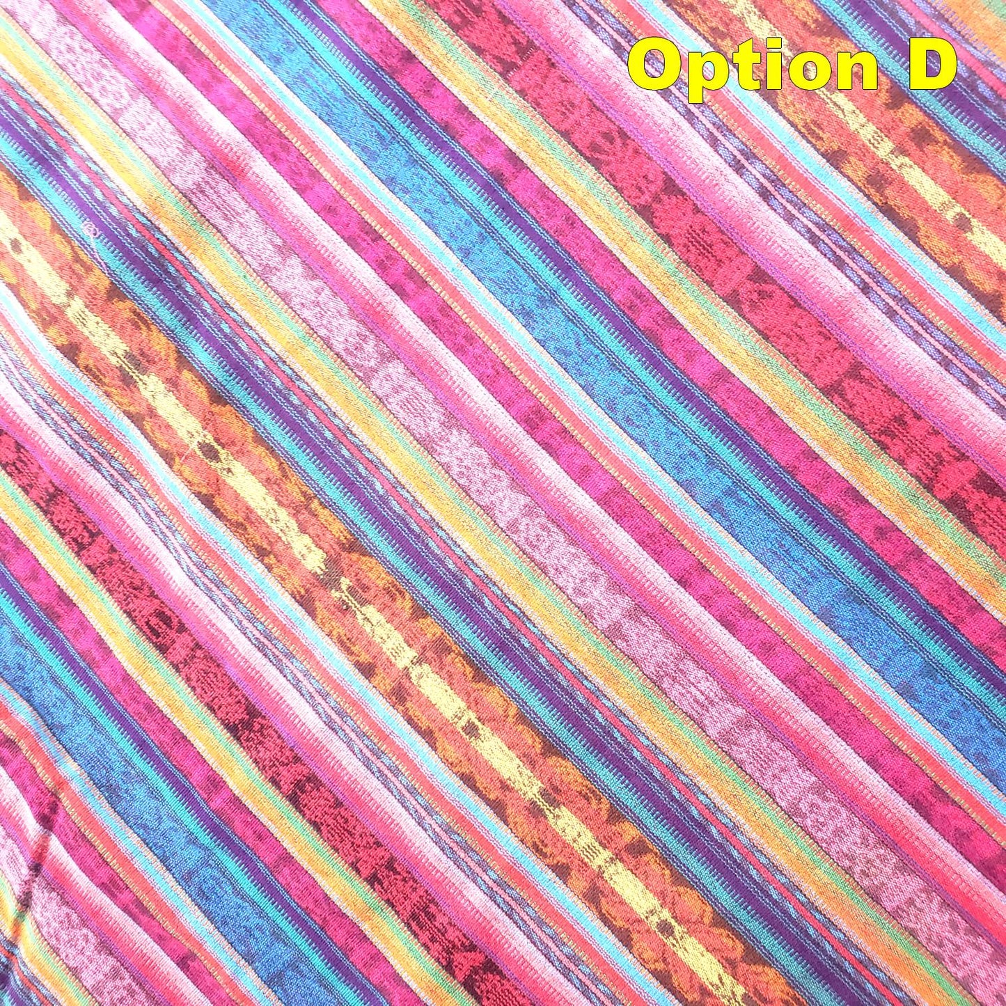 Guatemalan Unique Vintage IKAT COTTON Fabric Per YARD- Hand Woven Ethnic Textile -