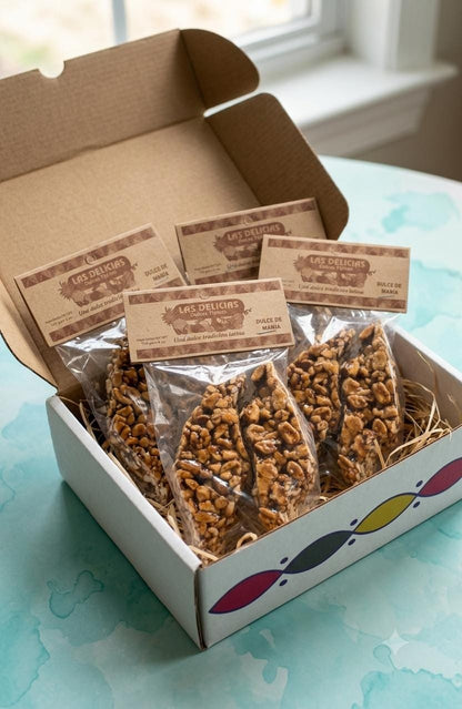 Set of 5 Bags With Three PEPITORIA Candy Made With Guatemala Techniques.