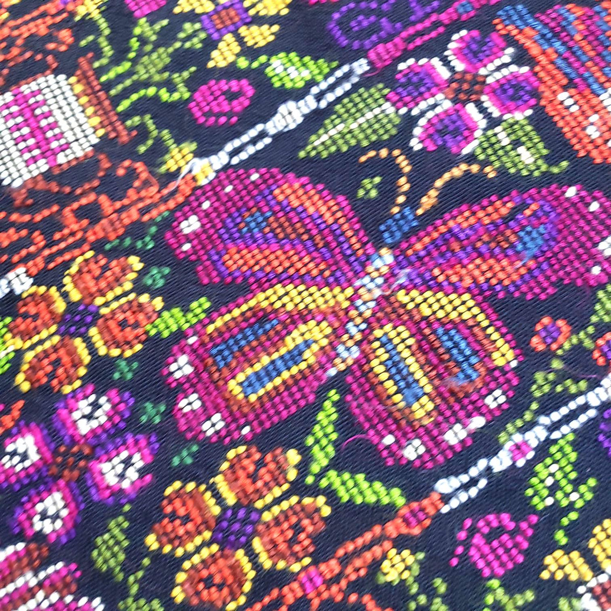 New Unique Guatemala Handmade Weaved Cotton Multicolor ZUNIL DOVES Corte -Fabric per Yard-