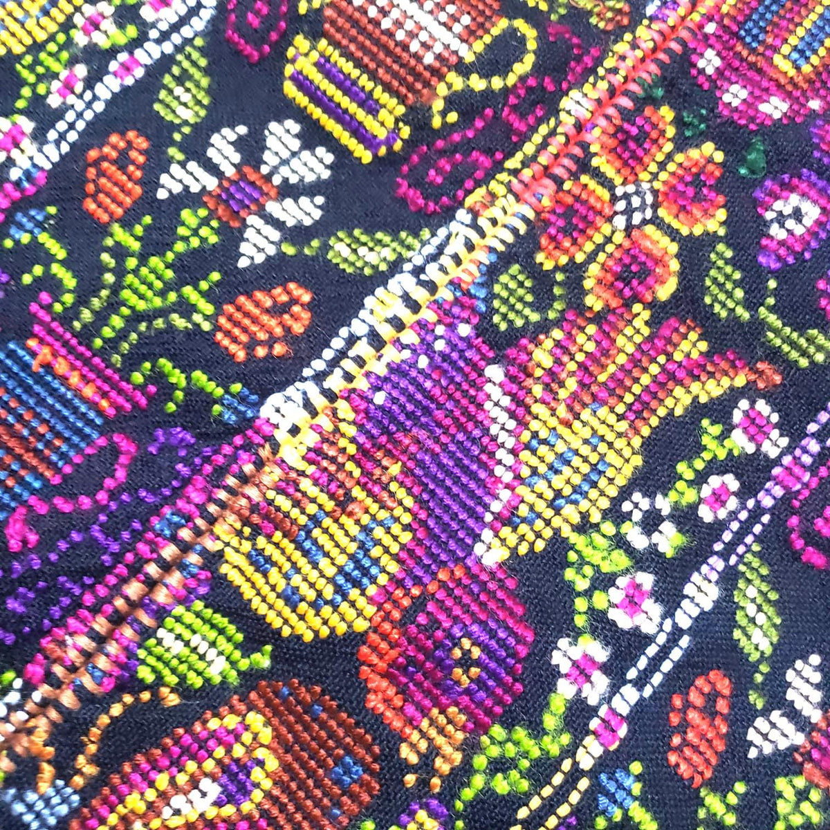 New Unique Guatemala Handmade Weaved Cotton Multicolor ZUNIL DOVES Corte -Fabric per Yard-