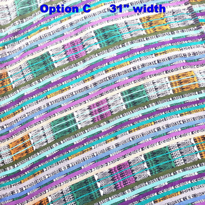 Guatemalan Unique Vintage IKAT SILK Fabric Per YARD- Hand Woven Ethnic Textile -