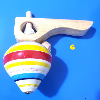 Guatemalan Spinning Wooden Top Toy: Handcrafted Kids' Gift