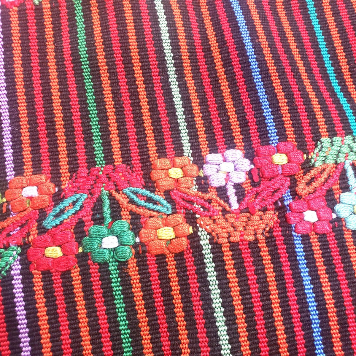 Vintage Handwoven Cotton Aguacatan Guatemalan textile fabric per yard