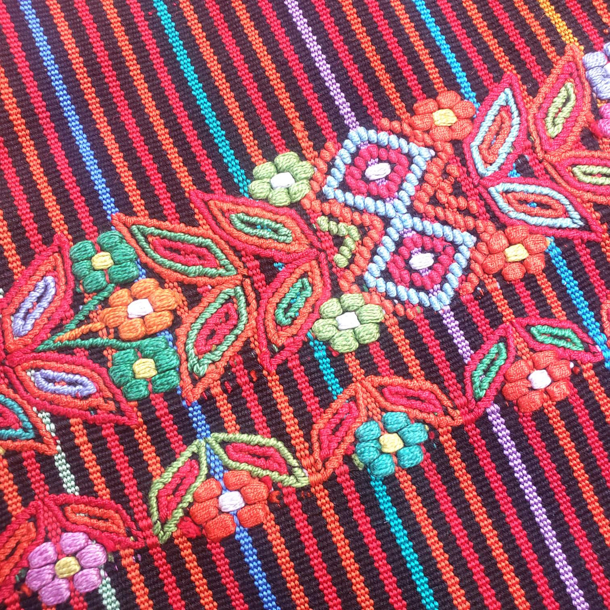 Vintage Handwoven Cotton Aguacatan Guatemalan textile fabric per yard