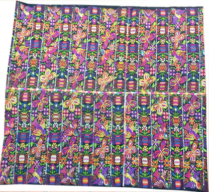 New Unique Guatemala Handmade Weaved Cotton Multicolor ZUNIL DOVES Corte -Fabric per Yard-