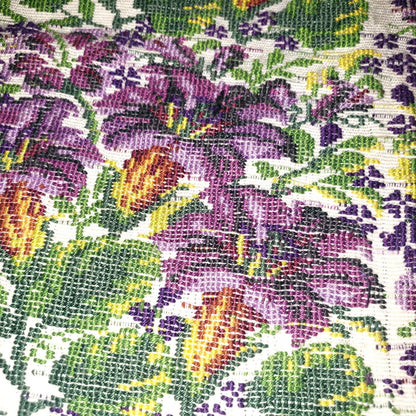 Handmade Weaved WHITE Cotton Huipil, "Mayan Floral" Style, TECPAN Tunique
