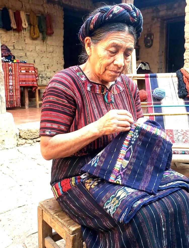 INDIGO Artisan Elegance TABLECLOTH, Embroidered Nahuala Heritage Table Cover, Vibrant Threads Dining Cloth