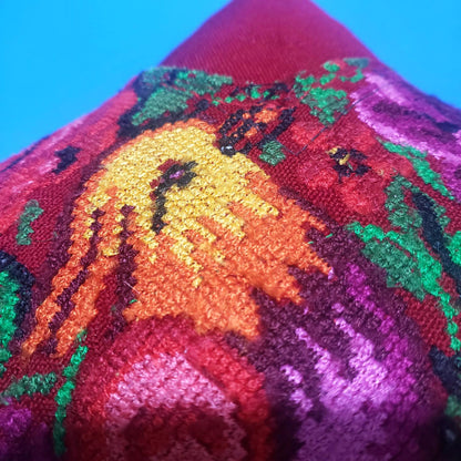 MINI Guatemala Pillow, PARROT Family Artistic Cushion 8x8, Birds Pillow Case