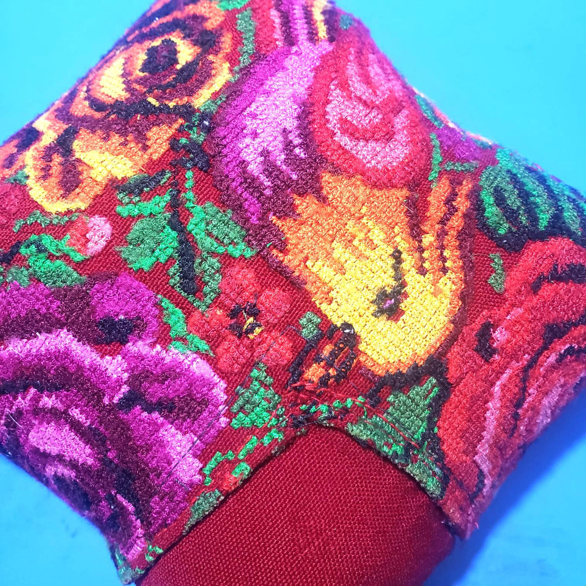 MINI Guatemala Pillow, PARROT Family Artistic Cushion 8x8, Birds Pillow Case