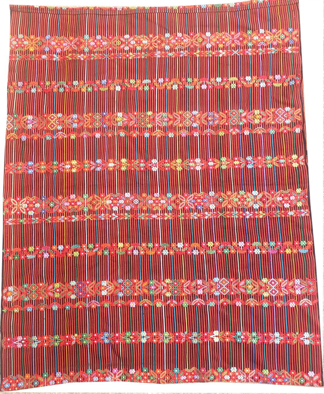 Vintage Handwoven Cotton Aguacatan Guatemalan textile fabric per yard