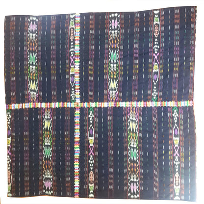 INDIGO Artisan Elegance TABLECLOTH, Embroidered Nahuala Heritage Table Cover, Vibrant Threads Dining Cloth