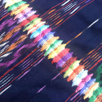 INDIGO Artisan Elegance TABLECLOTH, Embroidered Nahuala Heritage Table Cover, Vibrant Threads Dining Cloth
