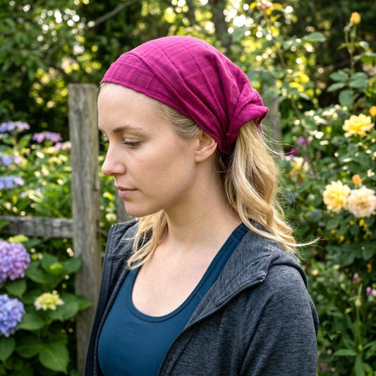 Medium Weight GUATEMALAN Cotton HEADBAND BANDANA For Women, Standard size