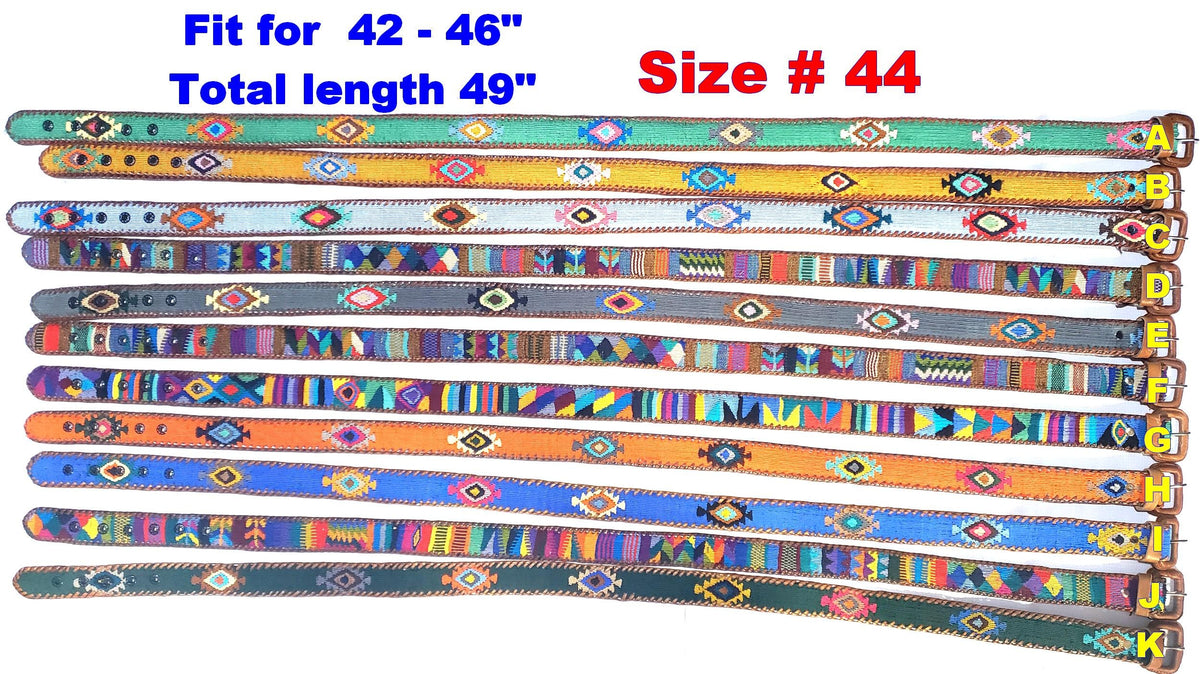 Authentic Handmade SILK Leather Braided UNISEX Belt, Colorful Woven Design with Buckle and Loop