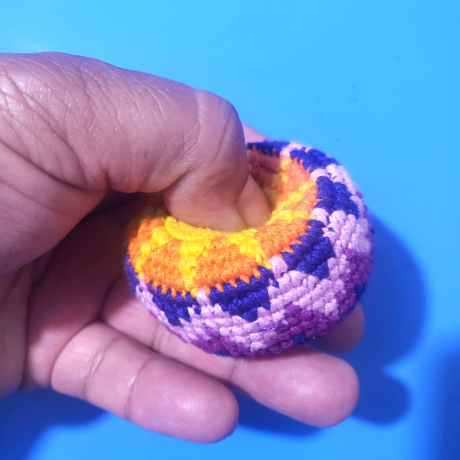 Handmade Guatemalan Hacky Sack – Soft & Slouchy Crocheted Footbag | Squishy Stress Relief Kick Bag