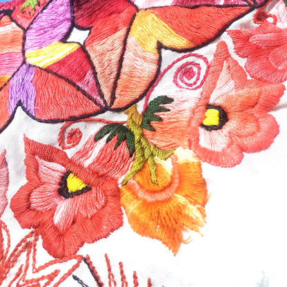 Vintage Guatemalan unique handmade weaved - AGUACATAN Huipil BLOUSE-