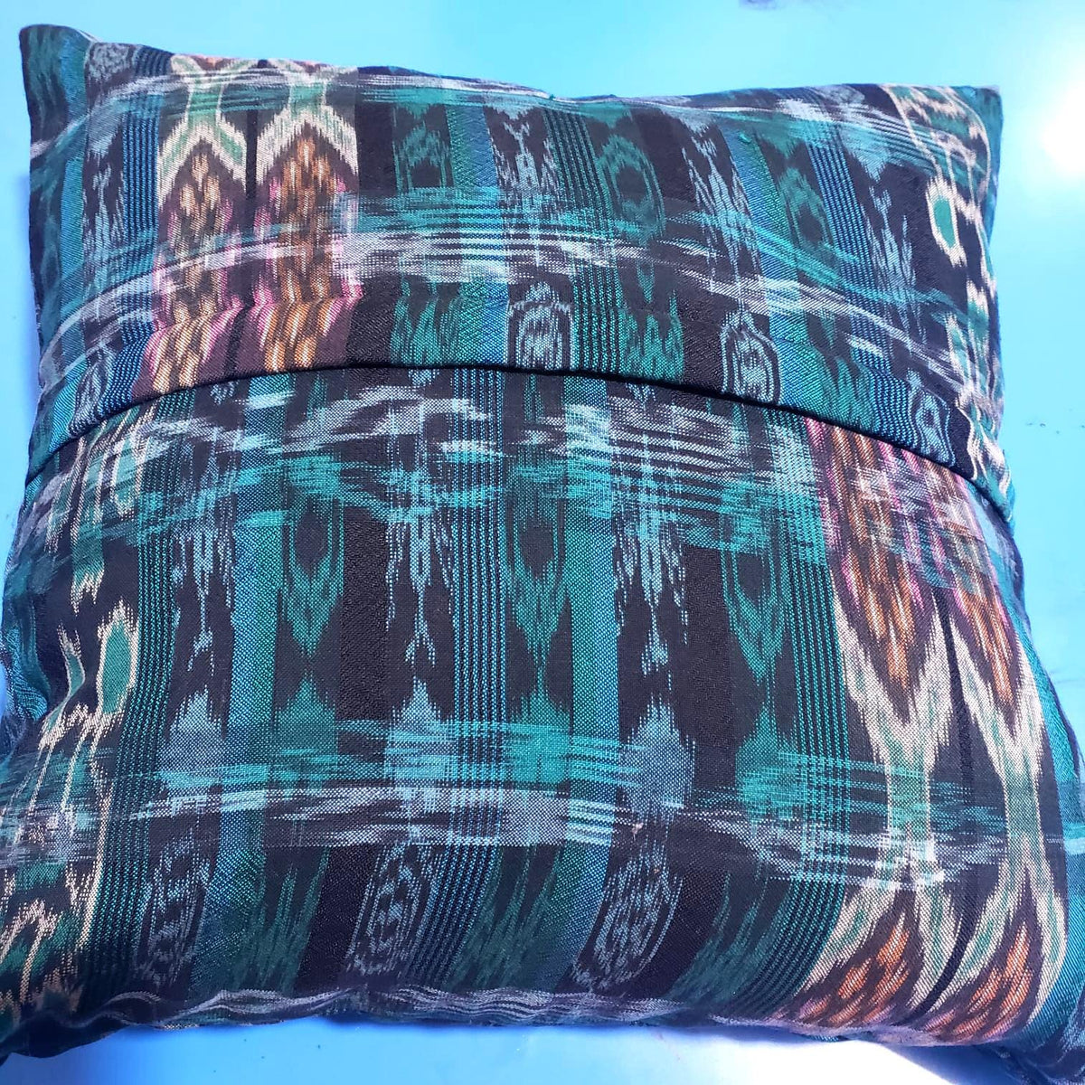 Cotton Handmade IKAT PILLOW Case CUSHION Cover -18x18- 20x20 Customizable Sizes