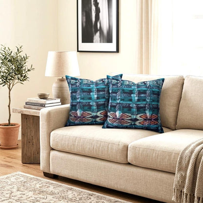 Cotton Handmade IKAT PILLOW Case CUSHION Cover -18x18- 20x20 Customizable Sizes