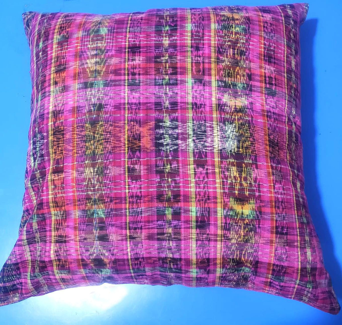 Cotton Handmade IKAT PILLOW Case CUSHION Cover -18x18- 20x20 Customizable Sizes