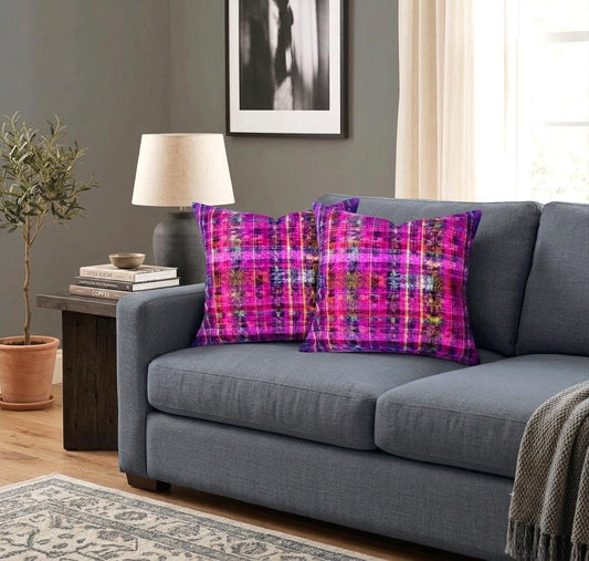 Cotton Handmade IKAT PILLOW Case CUSHION Cover -18x18- 20x20 Customizable Sizes