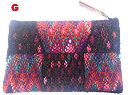 Guatemalan UPCYCLED huipil PURSE, Make Up Bag, HUIPIL Pouch
