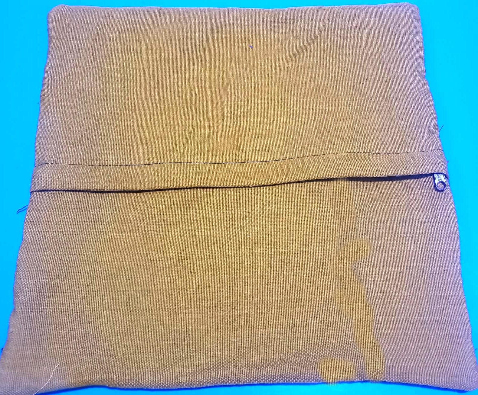 Handwoven Guatemalan Peacock Throw Pillow Cover 12x12, Mustard Yellow Maya Embroidered Cushion, Chichicastenango Boho Textile