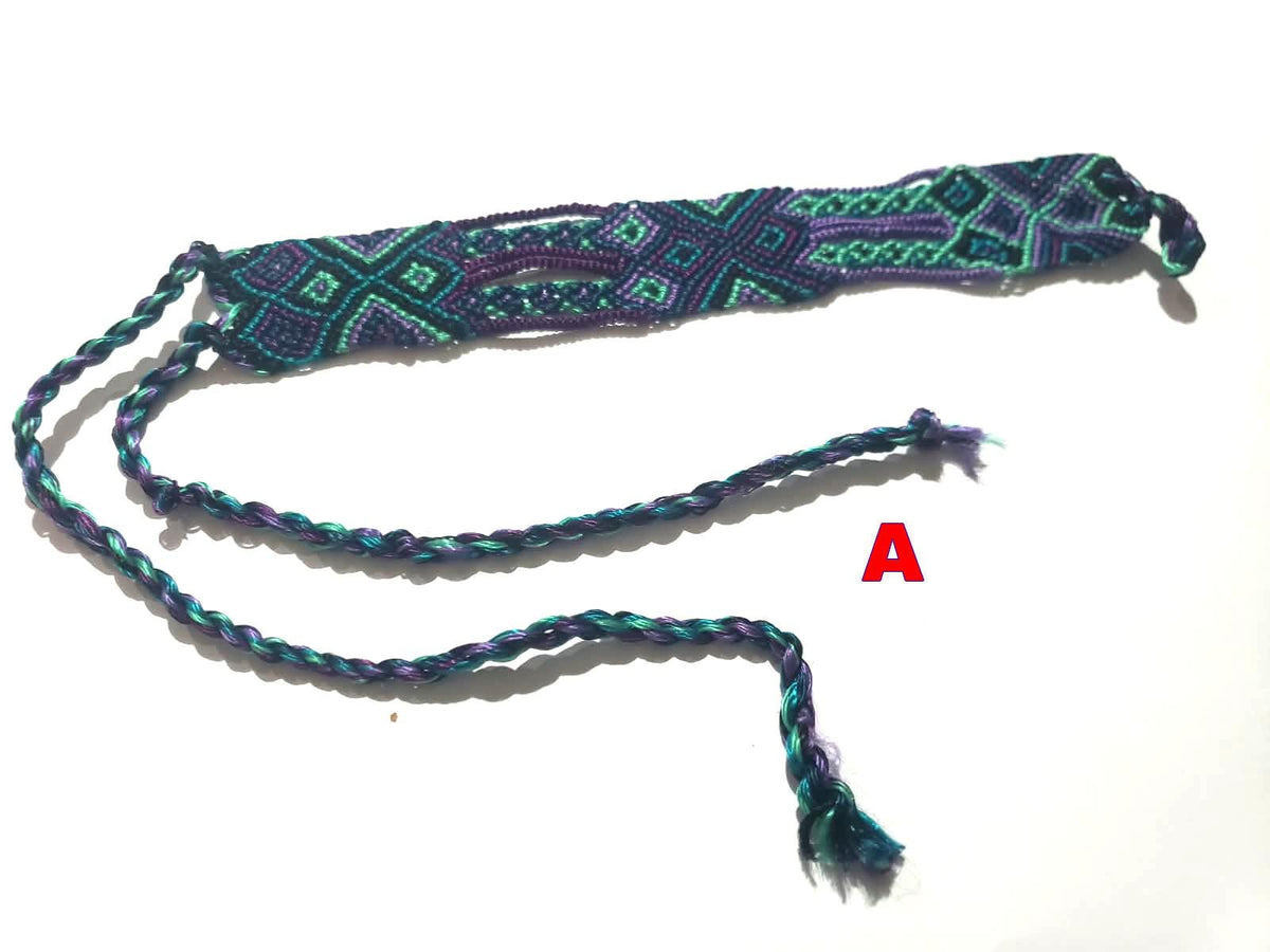 Macrame SILK COLORFUL TRIBAL cotton friendship bracelet