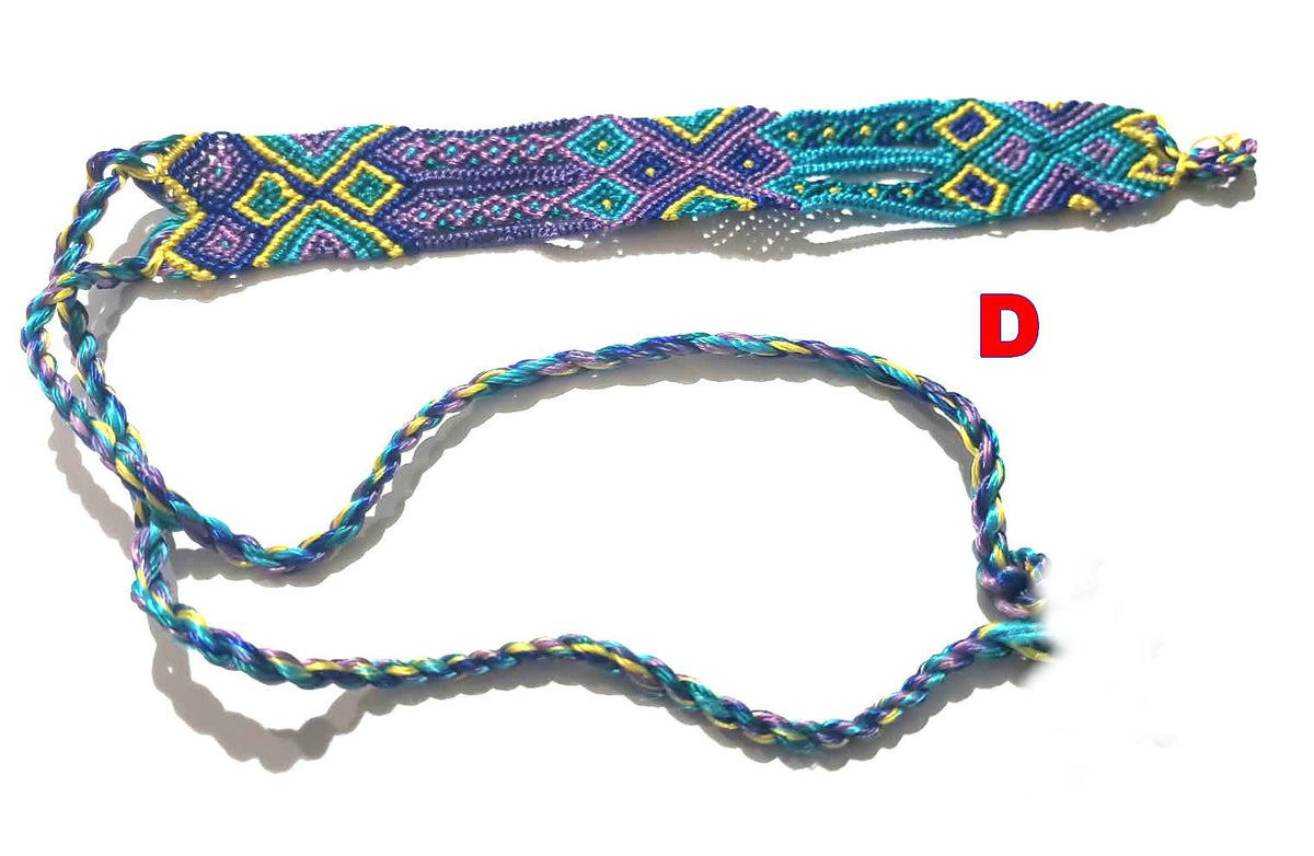 Macrame SILK COLORFUL TRIBAL cotton friendship bracelet