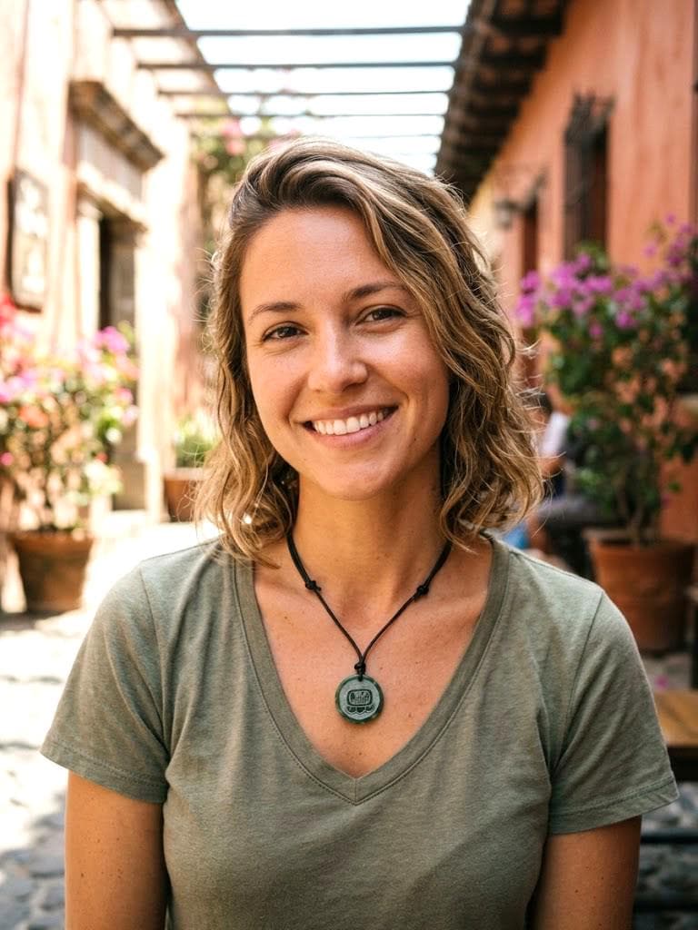 Guatemalan Dark Green Jade Mayan Nahual Pendant Necklace, Adjustable Waxed Cord Spiritual Jewelry