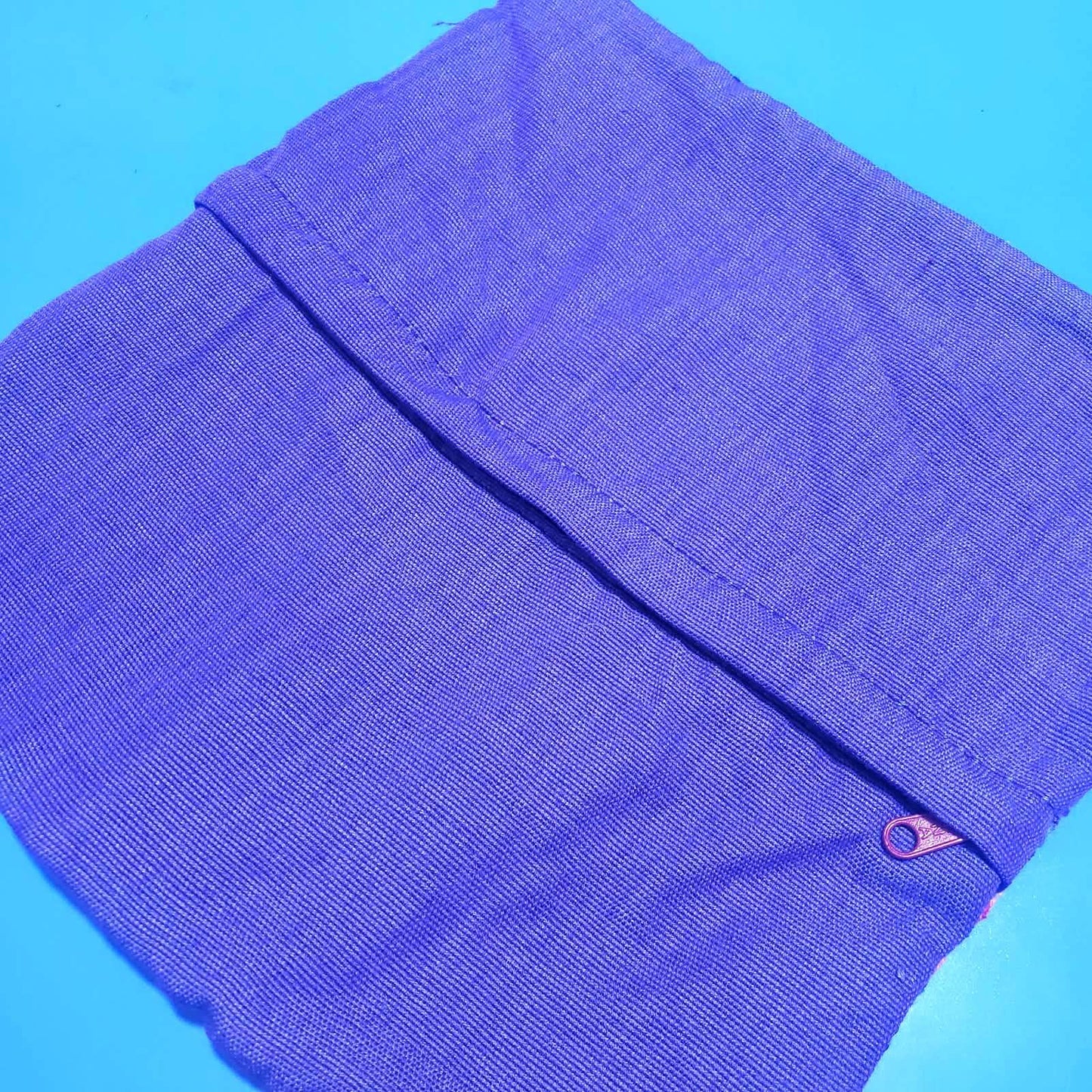 MINI Guatemala Hand Weaved Pillow, GEOMETRIC Cushion 10x10, Purple Textil
